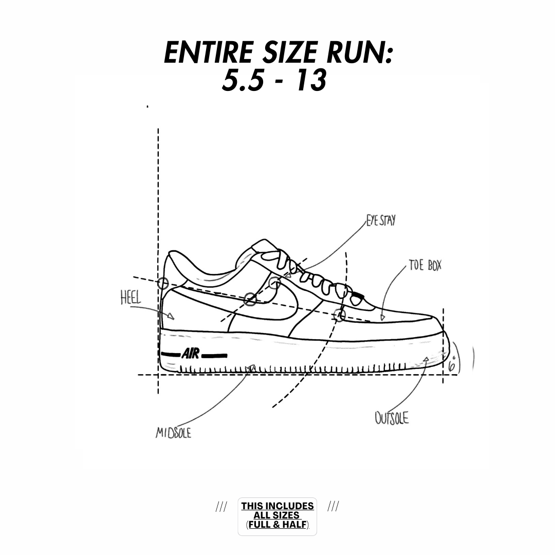 Air Force 1 Low Pattern All Size Run