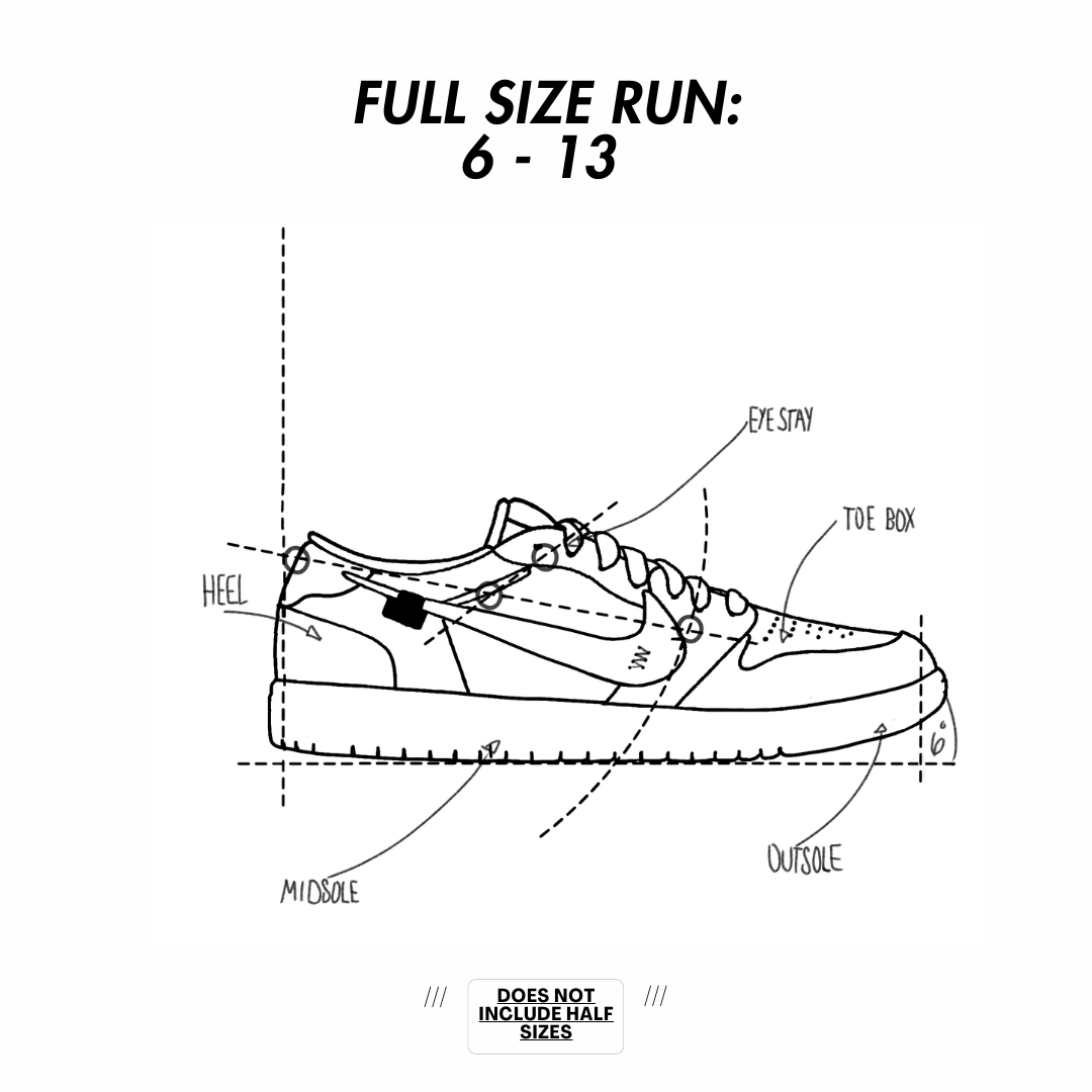 Air Jordan 1 Off White Low SB Pattern Full Size Run Bespoke
