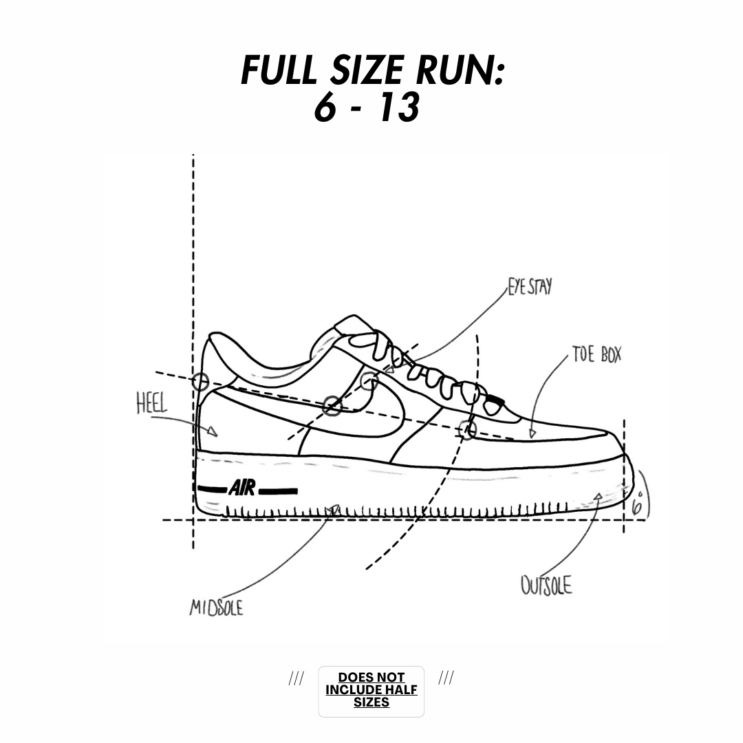 Air Force 1 Low Pattern Full Size Run Bespoke Blueprint