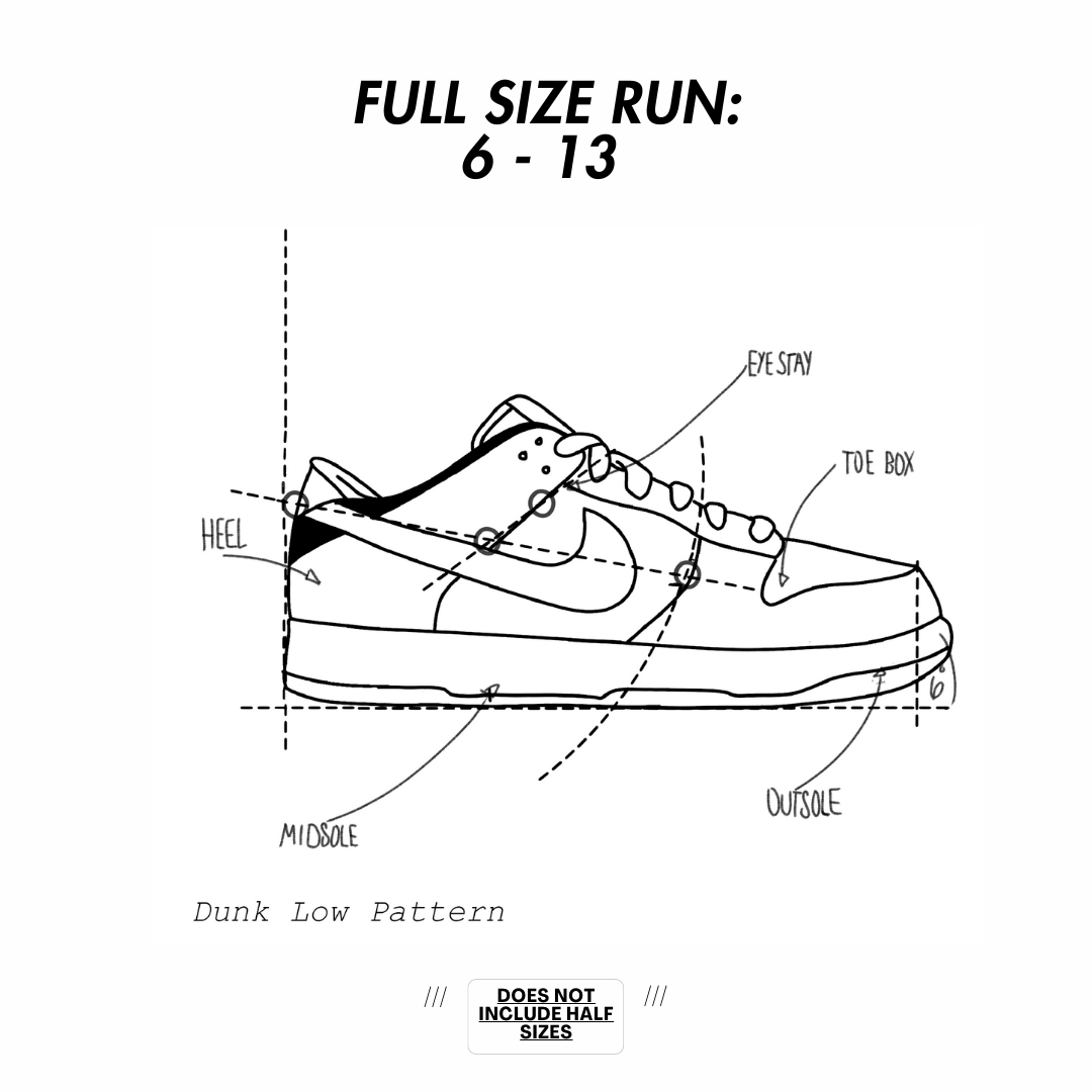 Nike Dunk Low Pattern: Full Size Run